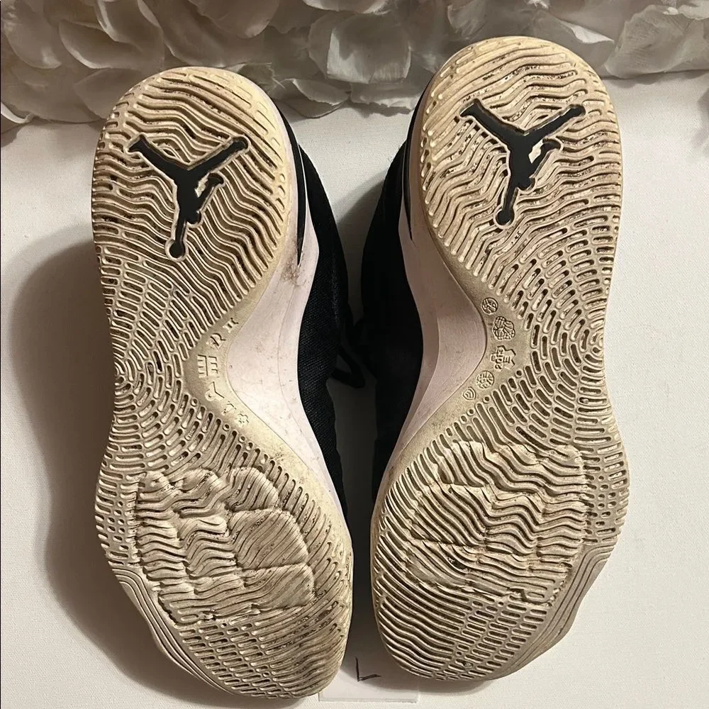 Jordan Black and White Athletic Shoes